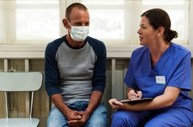 A doctor with a patient