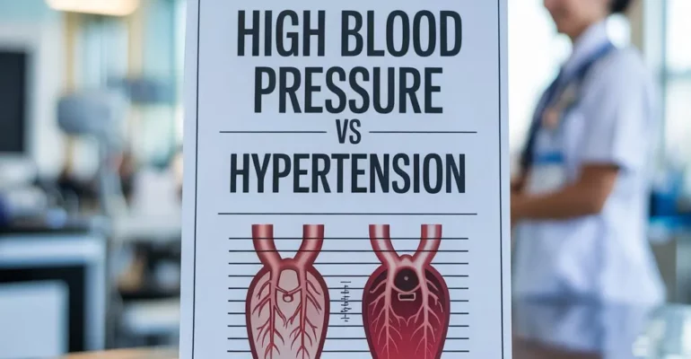 high blood pressure vs hypertension